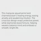 Natiural Aquamarine Intersection Fashion Ring - Clarity & Positive Flow