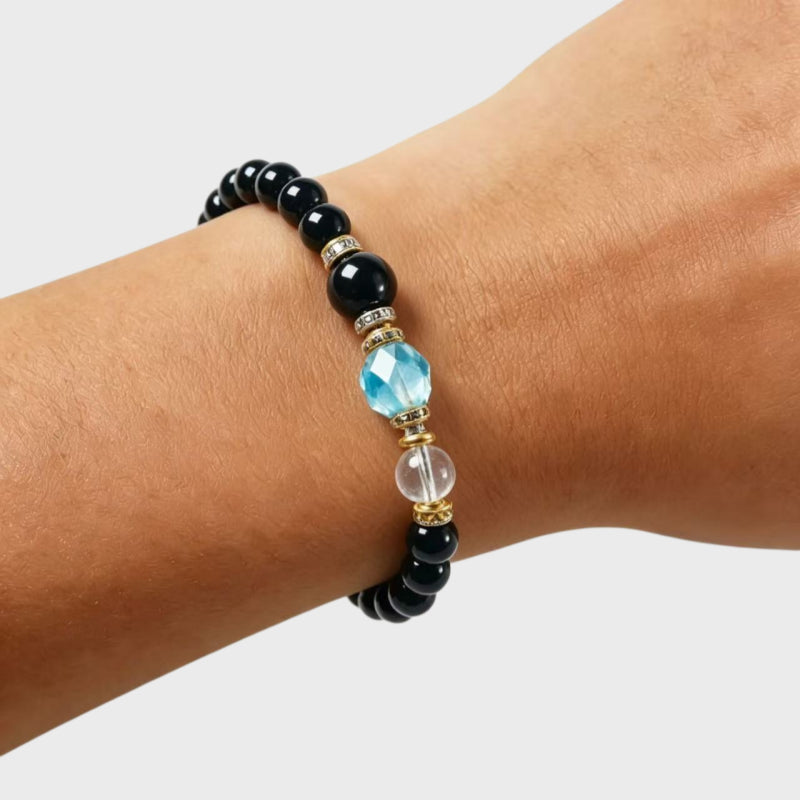 Water Element Balance Natural Obsidian Bracelet