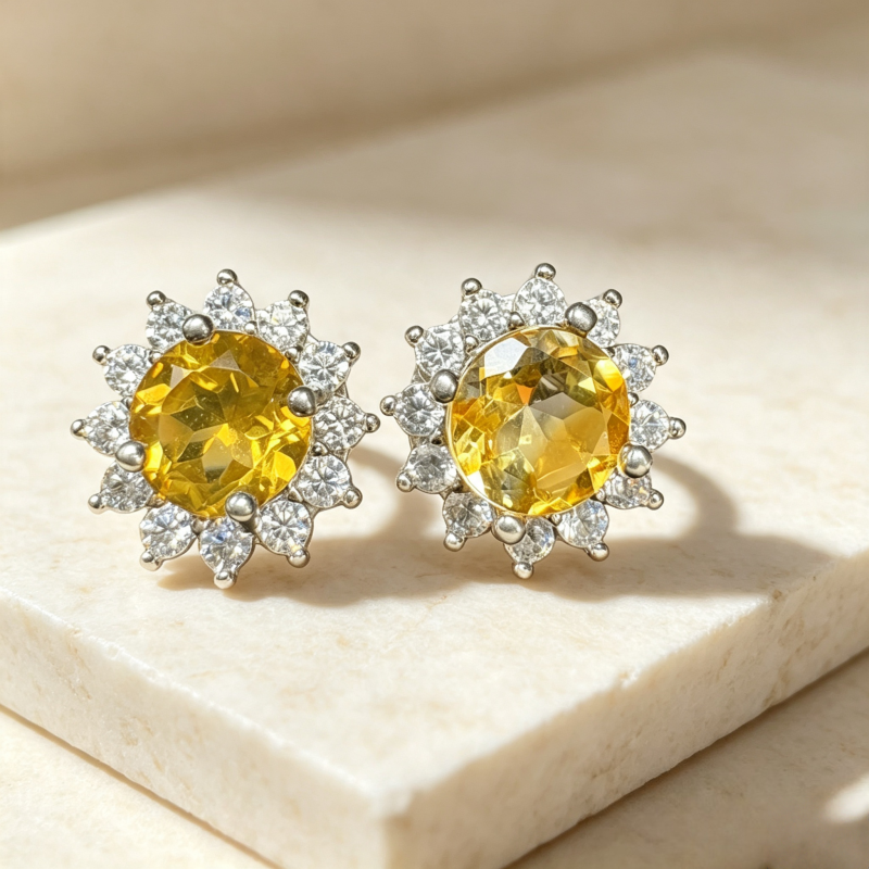 Boucles d'oreilles Solara en cristal naturel