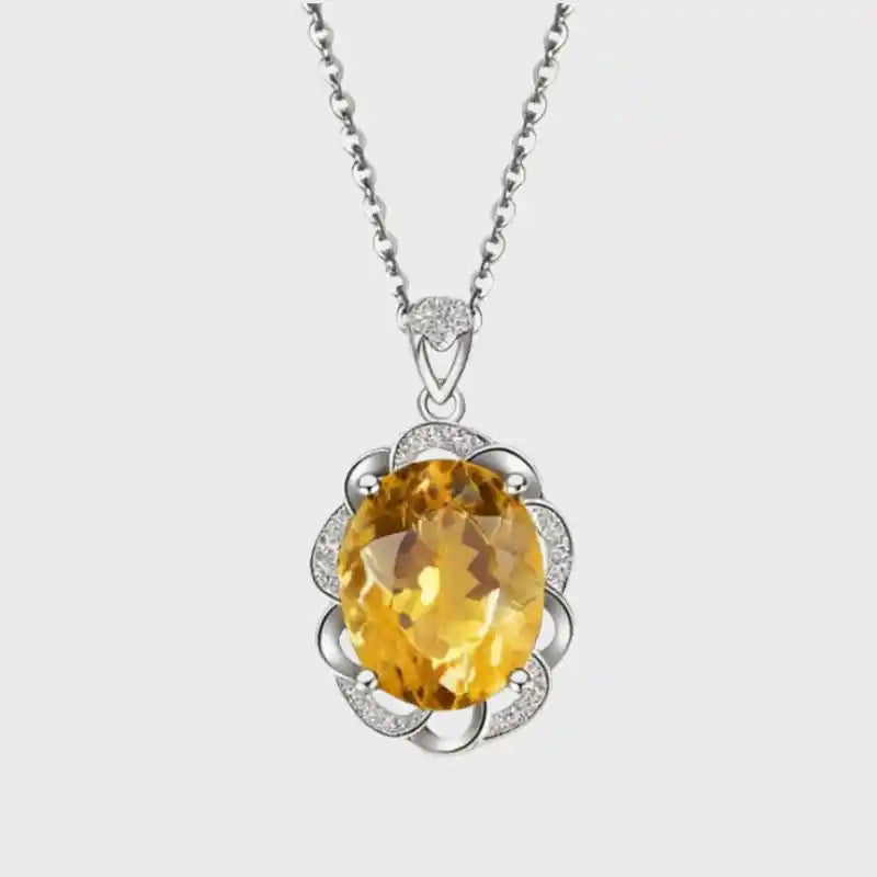 Golden Eternity Natural Citrine Necklace