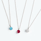Vintage Fine 12 Birthstone Clavicle Necklace, Ideal Birthday Gift Accessory