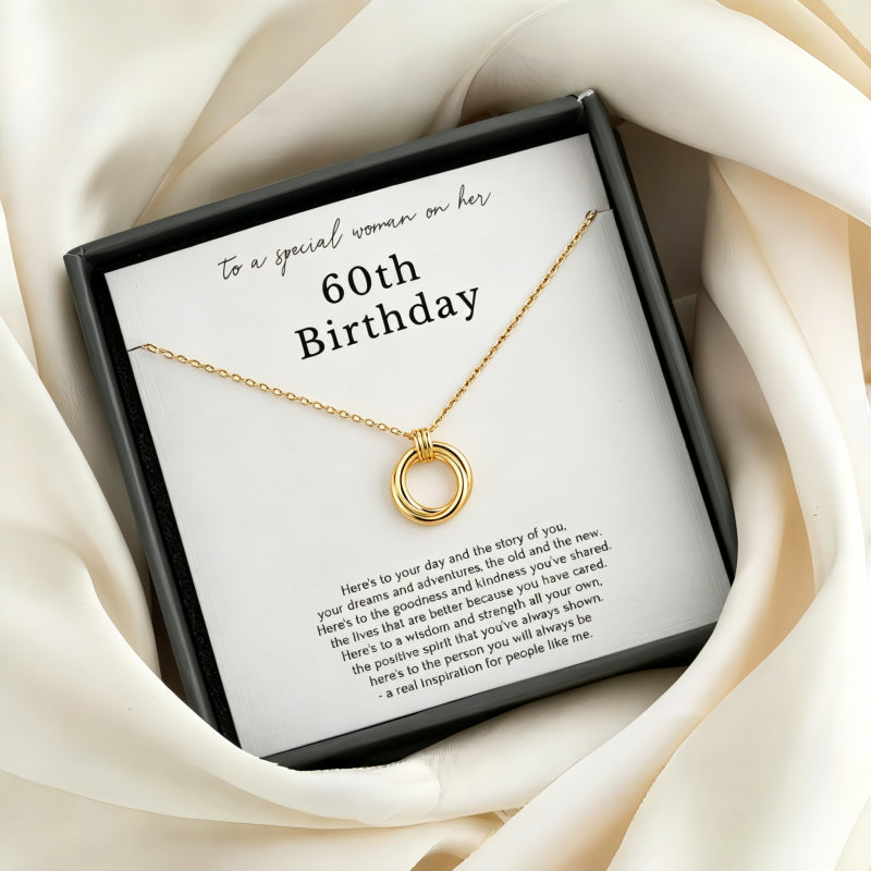 Vintage Double Circle Light Luxury Necklace, Elegant Daily Wear Jewelry