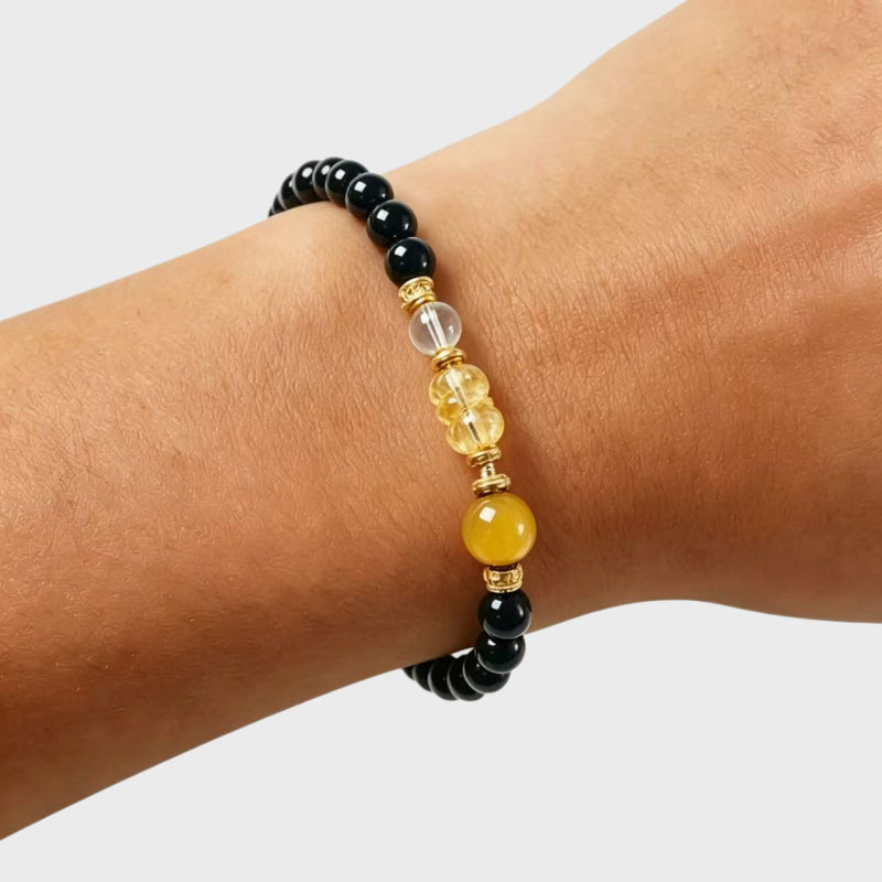 Earth Element Natural Obsidian Bracelet