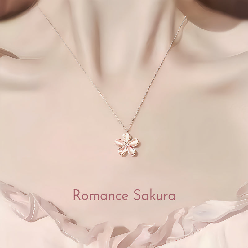 Pink Sakura Bloom Necklace