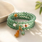 Bracelet en jade Hetian naturel Lotus Éclat Pur