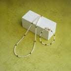 Hetian Jade Pearl Bracelet Necklace Set - Gentle luck, Inner peace, and Harmonious Relationships