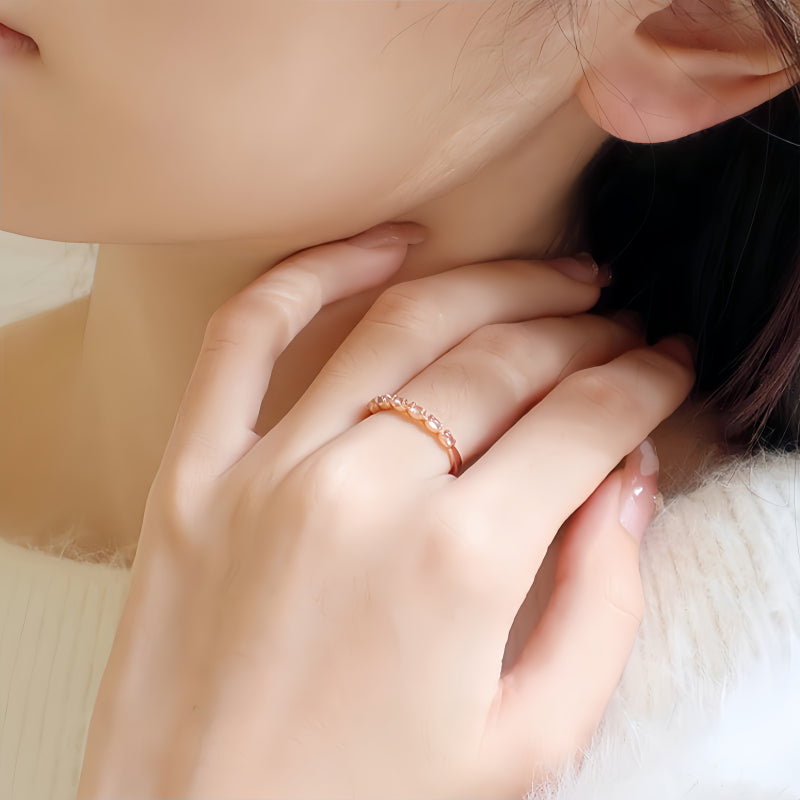 Bague Quartz Rose – Cœur Ouvert, Attire l'Amour, Épanouissement Printanier