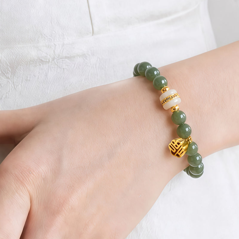 Bracelet Noble Cheval en Jade de Hetian