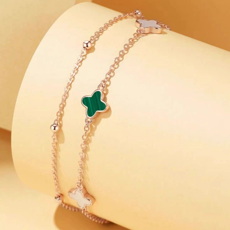 Four-Leaf Clover Bracelet，Four-Leaf Clover Carries Beautiful Wishes