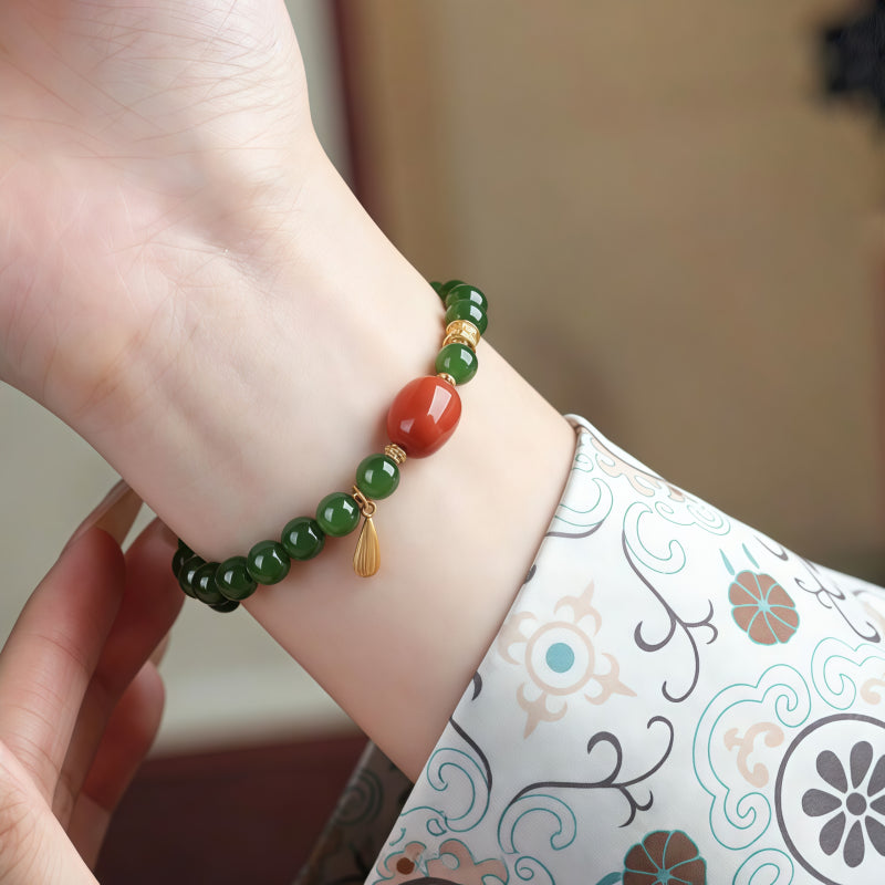 Bracelet Noble Cheval en Jade de Hetian