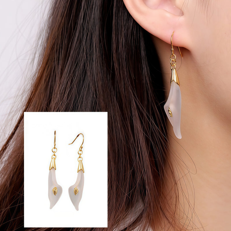 Boucles d'oreilles en quartz clair Clarté Volubilis