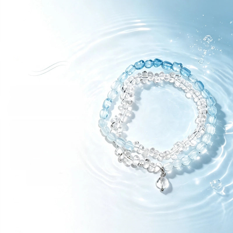 Gradient Aquamarine Bracelet – Calm Emotion, Speak Truth, Attract Luck