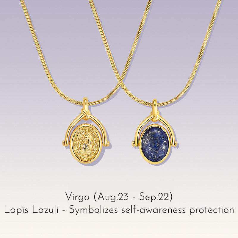Zodiac Birthstone Necklace, Minimalist Clavicle Chain, Unique Birthday Gift for Girlfriend