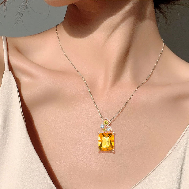 Sunlit Abundance Natural Citrine Necklacee - Optimism & Courage