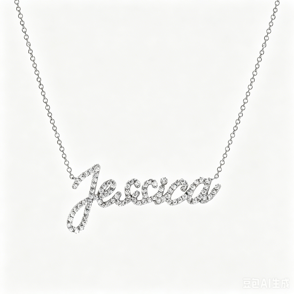 Custom Pave Diamond Name Necklace | Minimalist Luxury 925 Sterling Silver Letter Necklace