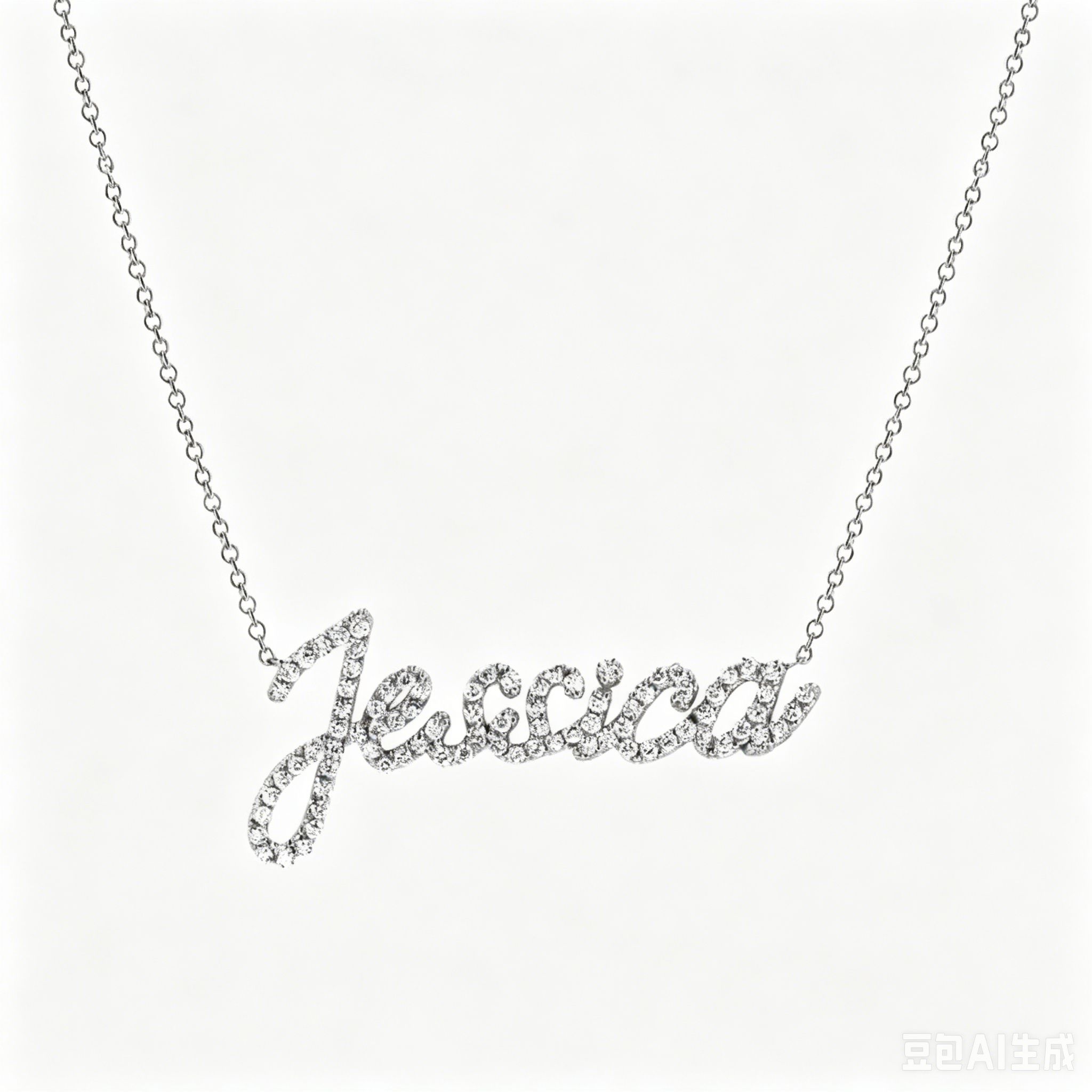 Custom Pave Diamond Name Necklace | Minimalist Luxury 925 Sterling Silver Letter Necklace