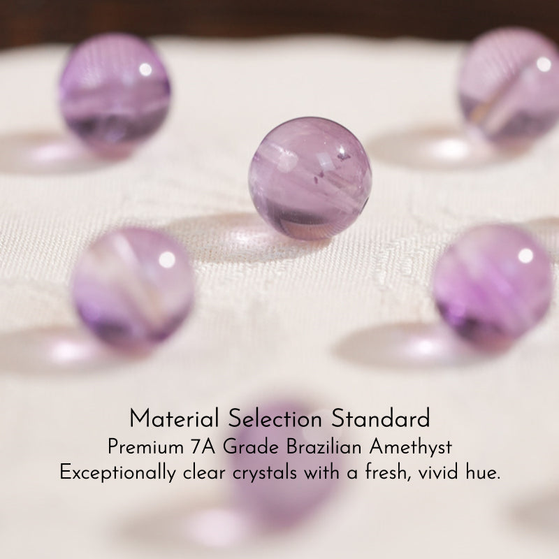 Natural Amethyst Lily of the Valley Bracelet – Open Wisdom, Attract Benefactors