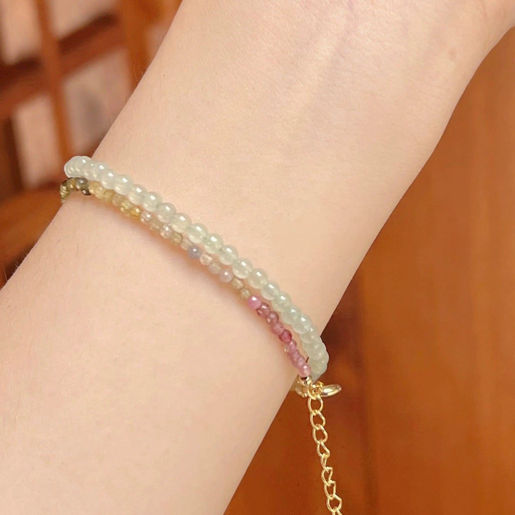 Collier en cristal naturel couronne vintage