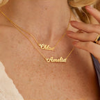 Collier personnalisé en argent pur S925 avec pendentif lettre - Collier prénom anglais