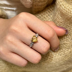 Natural Citrine Heart Ring - Confidence & Love
