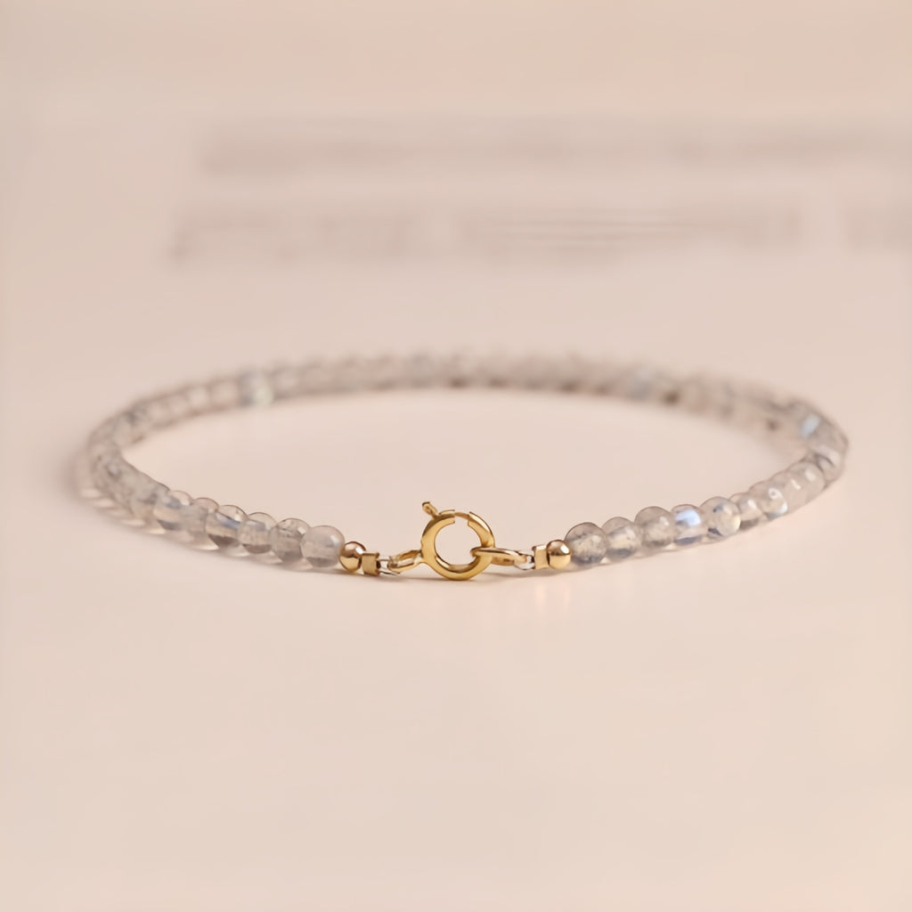 Bracelet tressé floral fait main