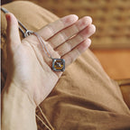 Natural Tiger Eye Stone Necklace — Men's Light Luxury Minimalist Long Style