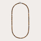 Collier œil de tigre naturel, fermoir argenté - Cadeau protection pour petit ami