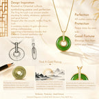 Ping An Lock Pendant Necklace, Minimalist Light Luxury Jade Sweater Chain for Women