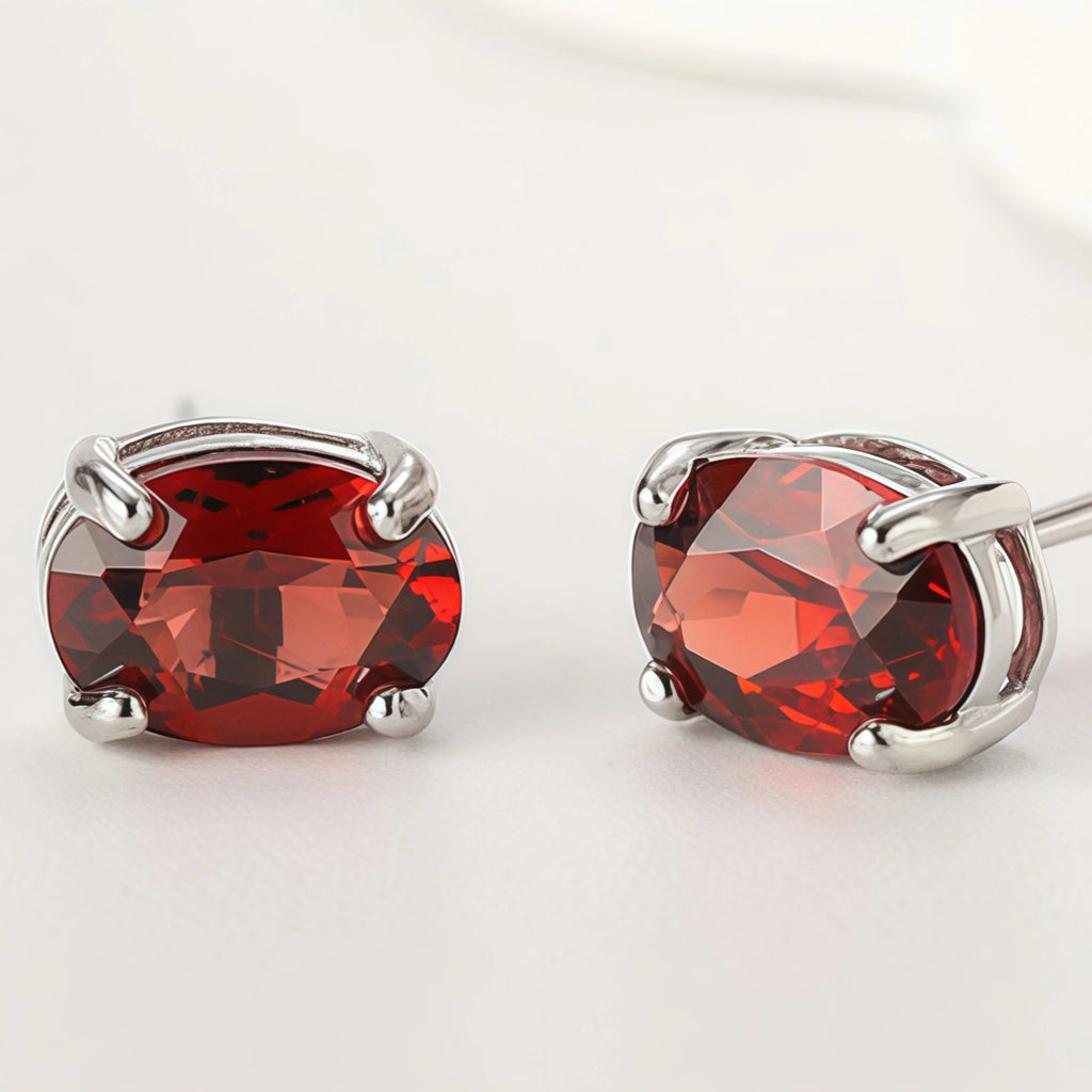 Natural Red Garnet Jewelry Set - Love & Protection
