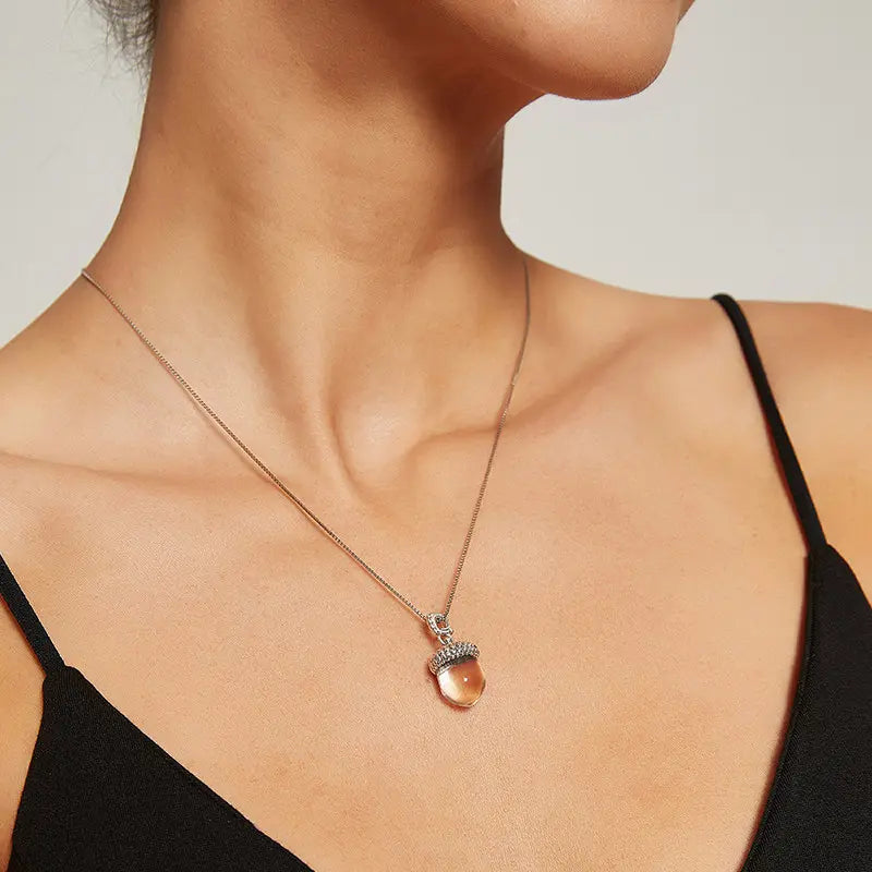 Radiant Glow Natural Crystal Necklace