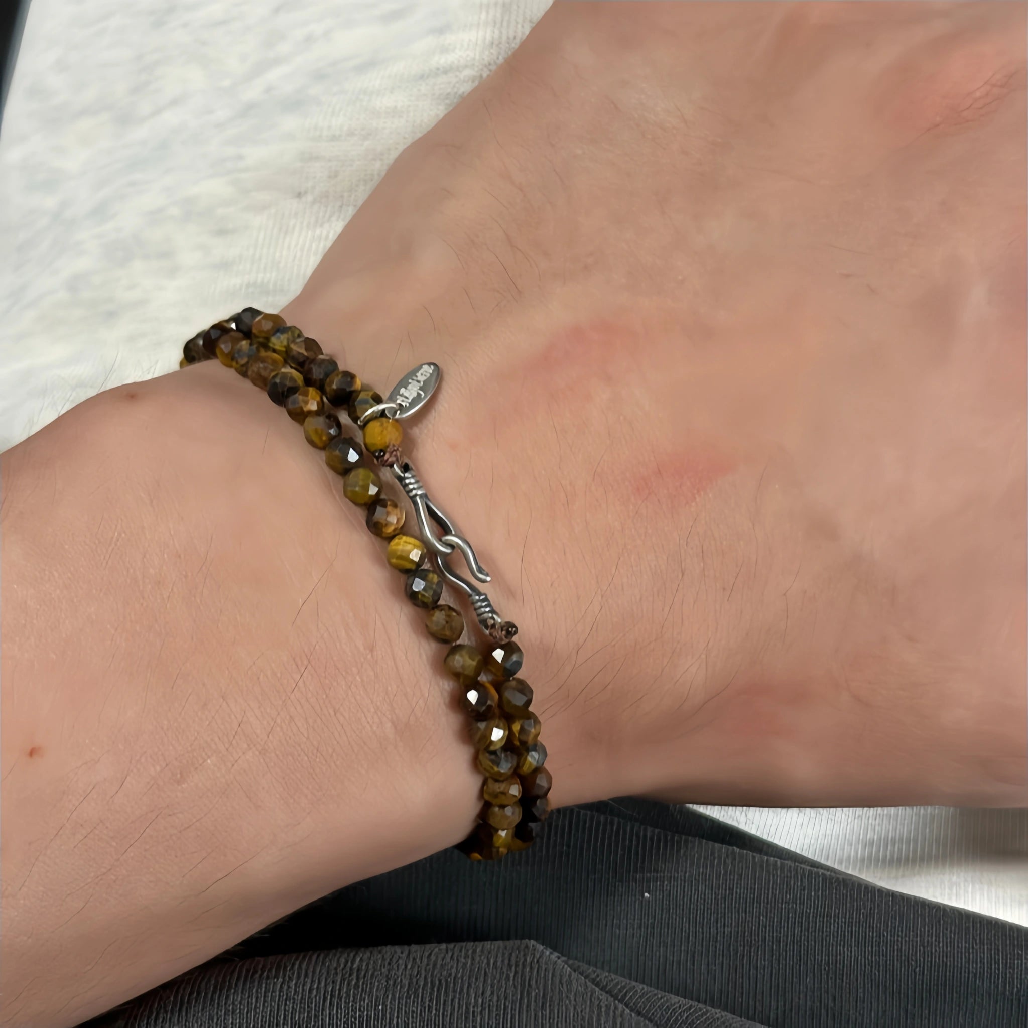 Natural Stone Faceted Bead Stackable Bracelet - Gentle Energy & Daily Healing