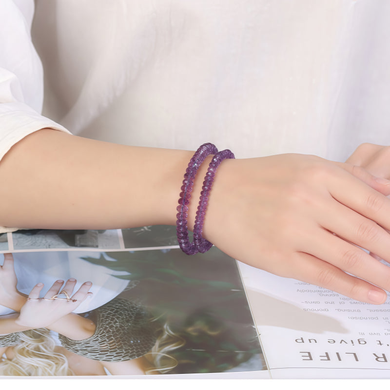 Natural Cut Amethyst Bracelet - Inner Peace and Strength