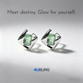 Boucles d'oreilles en cristal naturel Aura verdoyante