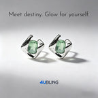 Boucles d'oreilles en cristal naturel Aura verdoyante