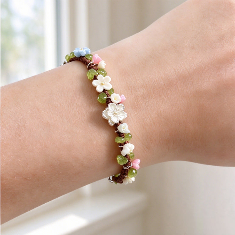 Handmade Lotus Flower S925 Bracelet - Wash Away All Worries