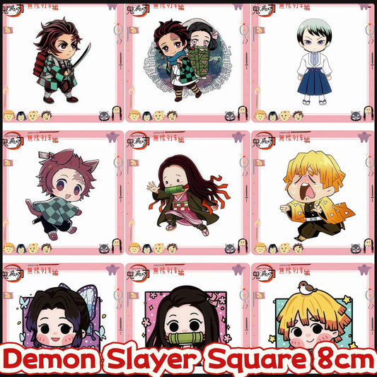 Demon Slayer Square 8cm Acrylic Charms for DIY match game-open in live