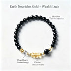 Natural Obsidian Bracelet — Protect Your Fortune
