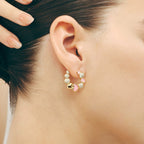 Boucles d'oreilles en cristal naturel Sérénité rose