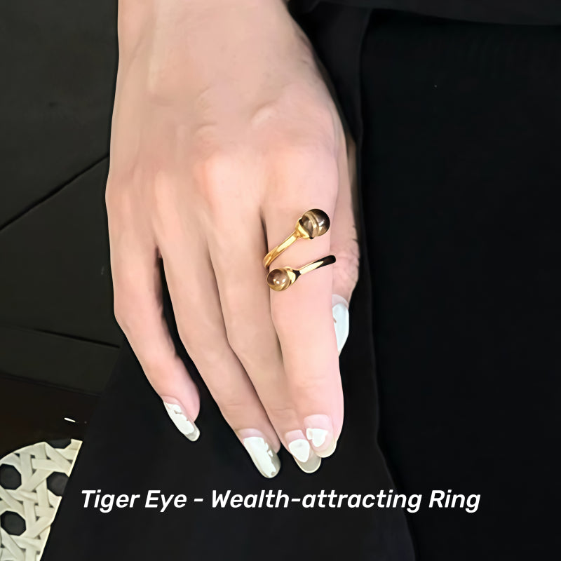 Tiger's Eye Ring - Symbol of Courage & Wealth