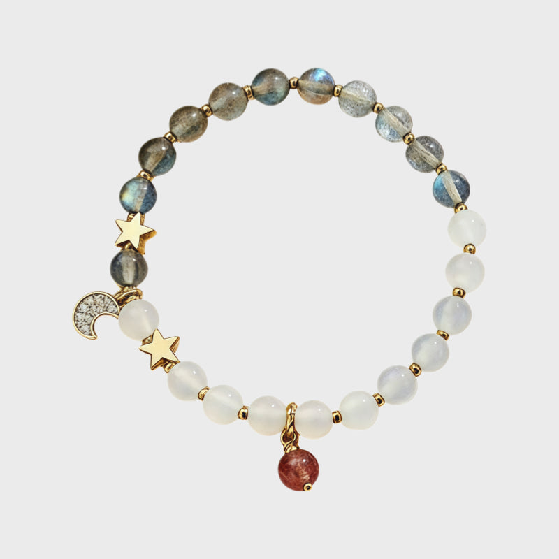 Star Protection Moonstone Bracelet