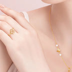 Bague Tournante Fleur de Cerisier Romantique - Bague de Pureté