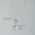 Collier à ajustement facile en quartz clair - Pureté intérieure et expression claire