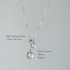 Collier à ajustement facile en quartz clair - Pureté intérieure et expression claire