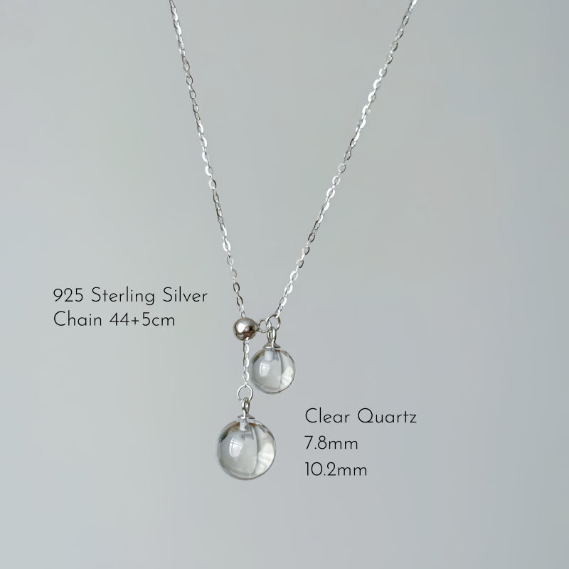 Clear Quartz Pull-Ajust Necklace - Inner purity & Clear expression