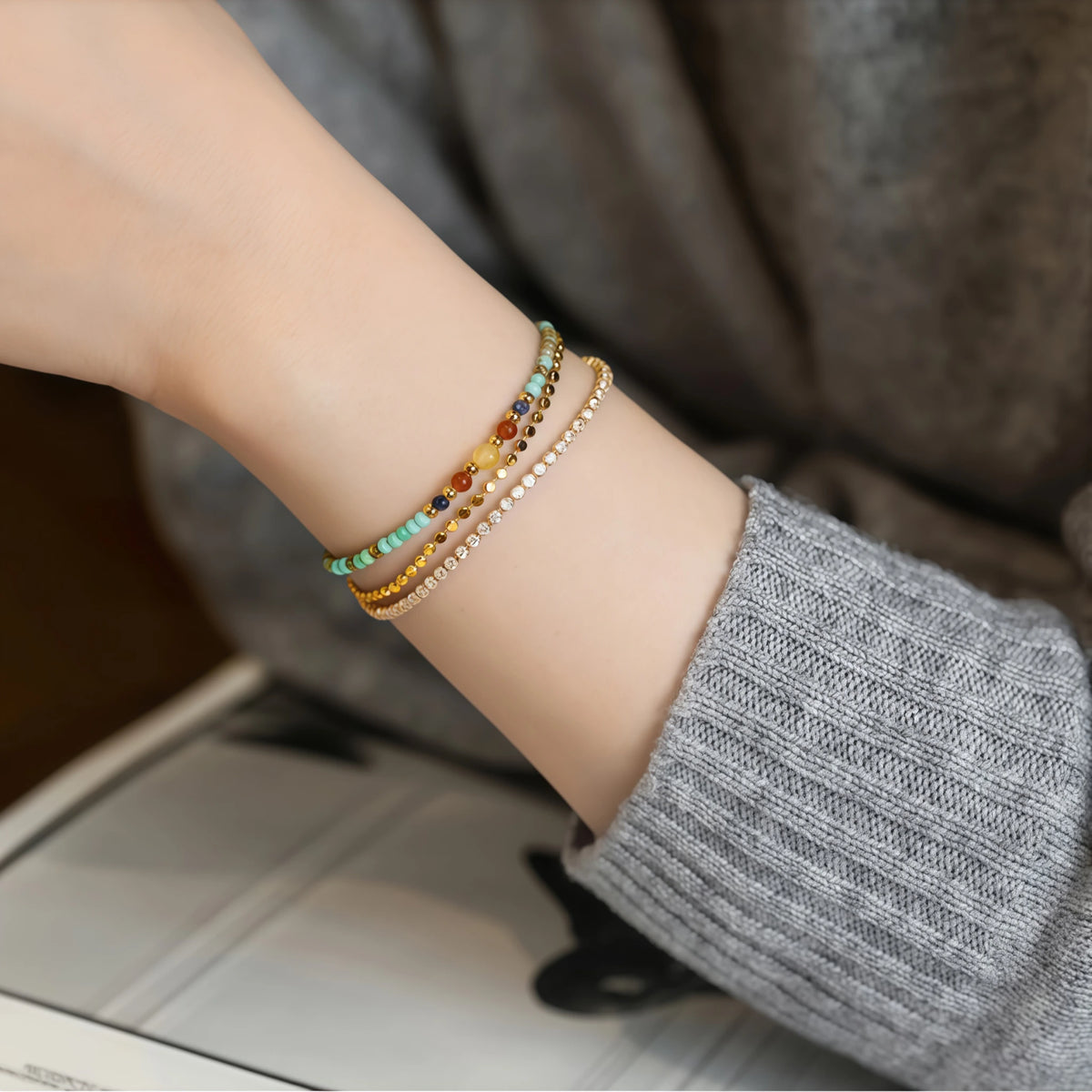 Collier en cristal naturel couronne vintage