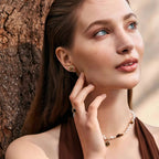 Boucles d'oreilles en pierres naturelles Œil de Tigre et perles d'eau douce, nouvelles boucles d'oreilles double-face