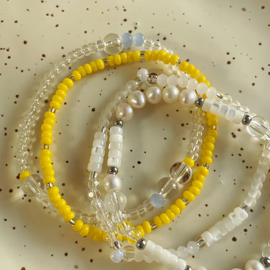 Pearl & Mother‑of‑Pearl Stackable Bracelet - Gentle Luster & Soothe Your Spirit