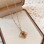 Collier Sakura en jade Hetian