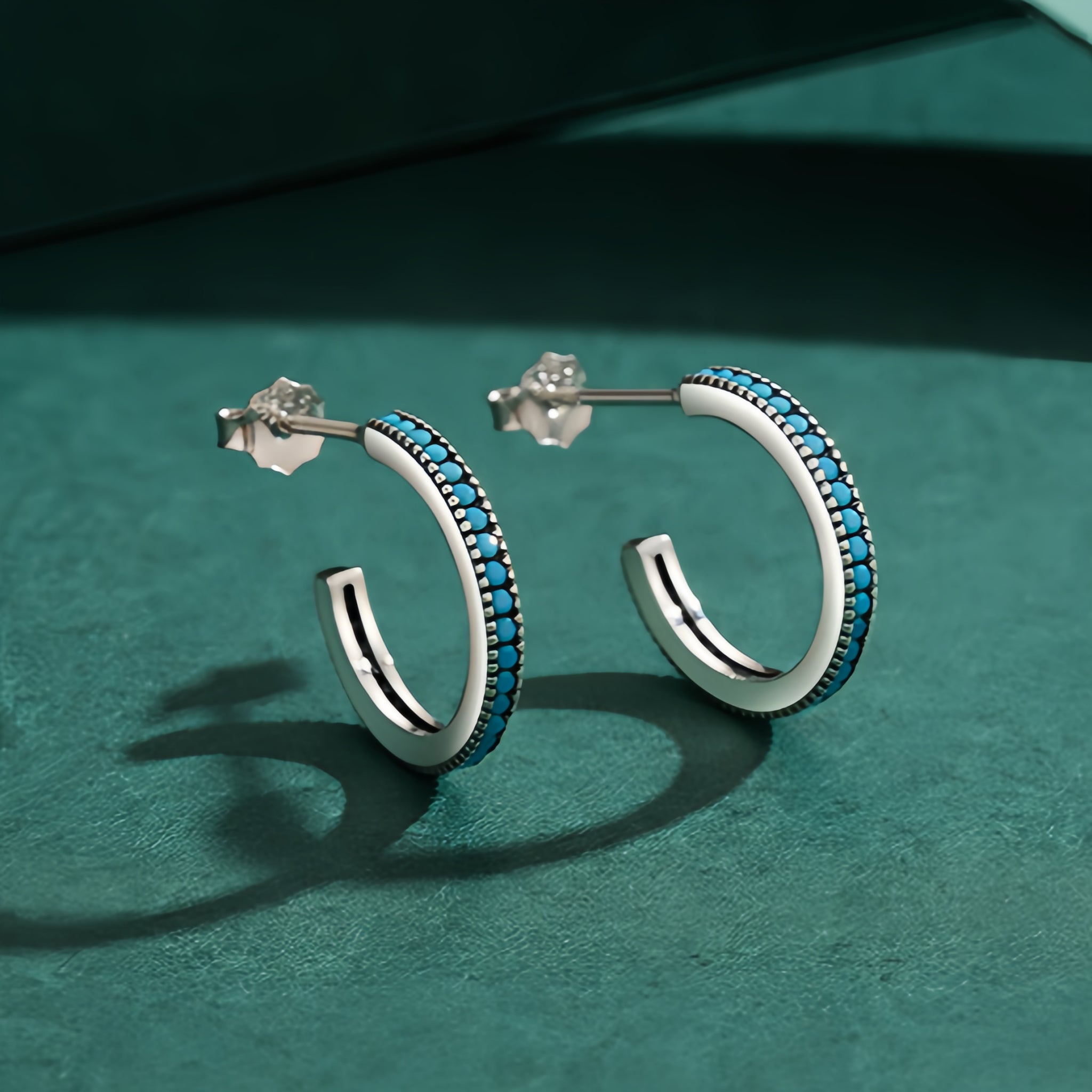 Vintage Turquoise Necklace/Ring/Earrings Jewelry Set, Equisite Gift Set for Friends