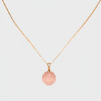 Collier Renard à Neuf Queues en Quartz Rose – Attire l'Amour, Accroît le Charme, Ouvre le Cœur